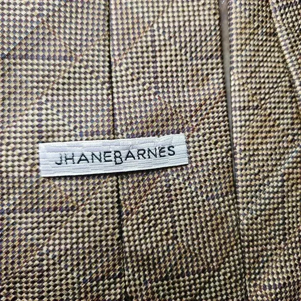 Jhane Barnes Tie Geometric Print 100% Silk